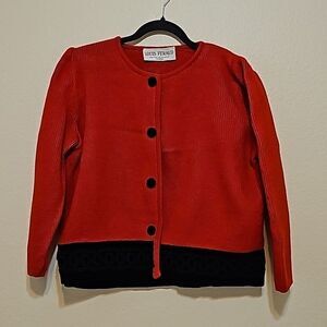 Louis Feraud Paris vintage cardigan size medium.